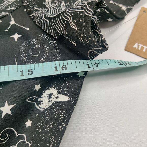 NWT Eva Rose Retro Short Sleeve Fit & Flare Black Witchy Celestial 50s Dress M - Picture 8 of 13